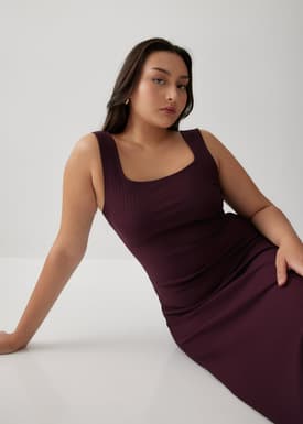 Textured Square Neck Bodycon Dress