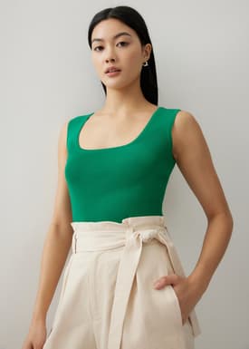 Lovella Knit Square Neck Tank