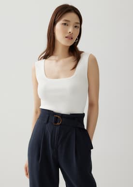 Lovella Knit Square Neck Tank