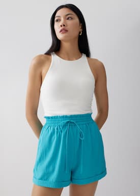Coleen Elastic Drawstring Shorts
