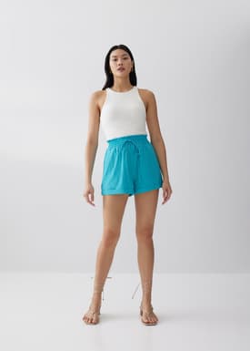 Coleen Elastic Drawstring Shorts