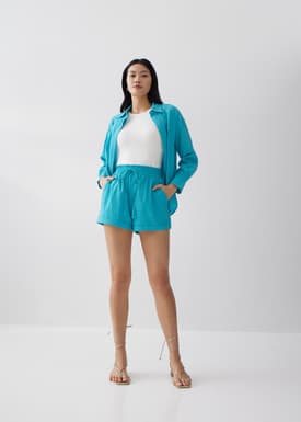 Coleen Elastic Drawstring Shorts