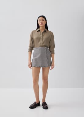 Cessna Houndstooth A-line Skort