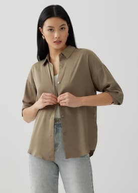 Shontelle Relaxed Satin Shirt