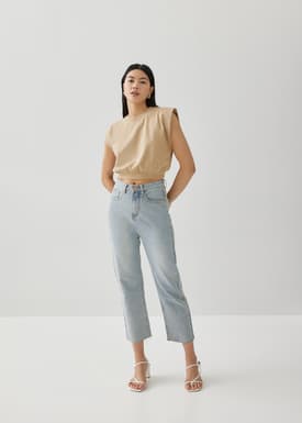 Harlene Elasticated Crop T-shirt