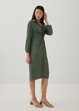 Correa Relaxed Front Twist Shirt Dress