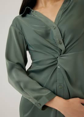 Correa Relaxed Front Twist Shirt Dress