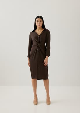 Correa Relaxed Front Twist Shirt Dress