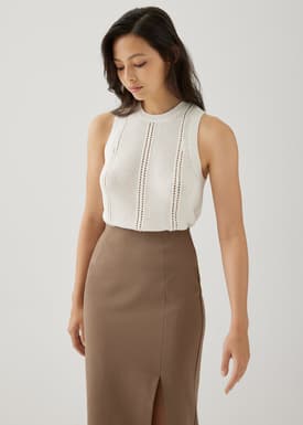 Tatum Pointelle Knit Tank