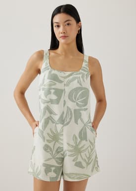 Selah Relaxed Romper in Tropical Breeze