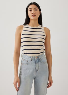 Sasha Striped Knit Tank Top