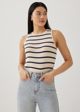 Sasha Striped Knit Tank Top