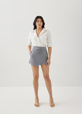 Everleigh Gingham Pleat Skort