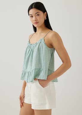 Araminta Gingham Tie Back Camisole