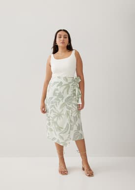 Wynona Wrap Skirt in Tropical Breeze