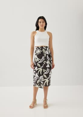 Wynona Wrap Skirt in Tropical Breeze