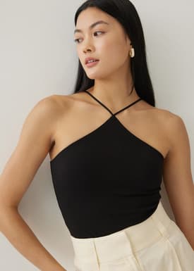Petra Padded Jersey Halter Top