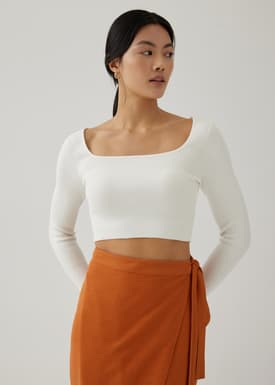 Kezia Square Neck Crop Top