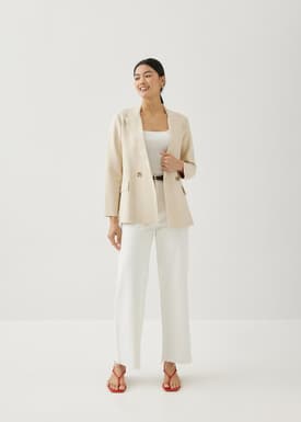 Aurelie High Rise Straight Crop Jeans