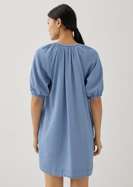 Arabelle Chambray Swing Mini Dress