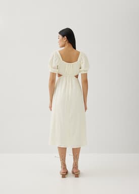 Cereza Padded Textured Cut Out Dress