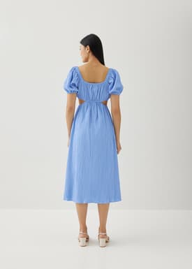 Cereza Padded Textured Cut Out Dress