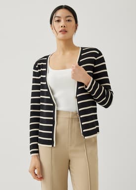 Monita Striped Knit Cardigan