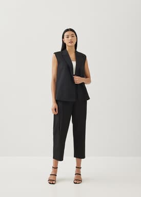 Zaldie Shoulder Padded Tailored Vest
