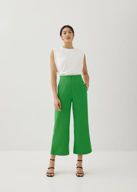 Vietta Textured Straight Leg Pants