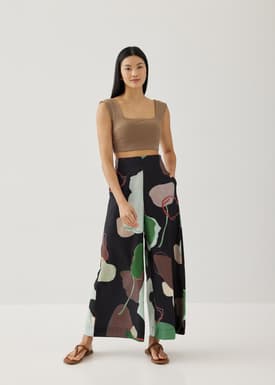 Lisette Wide Leg Pants in Artful Blooms