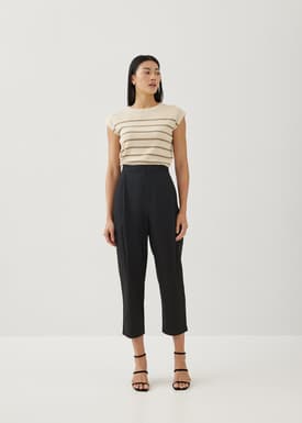 Zaldie Pleat Peg Leg Pants