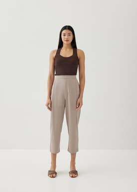 Zaldie Pleat Peg Leg Pants