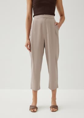 Zaldie Pleat Peg Leg Pants