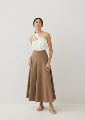 Ruperta Linen Asymmetric Crop Top