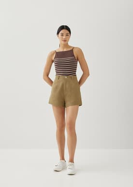 Poleen Striped Knit Tank Top