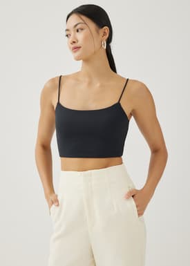 Elorie Padded Jersey Crop Camisole