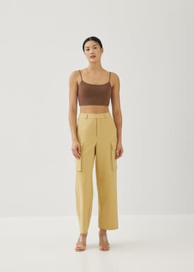 Elorie Padded Jersey Crop Camisole