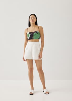 Dolce Smocked Bustier Top in Artful Blooms