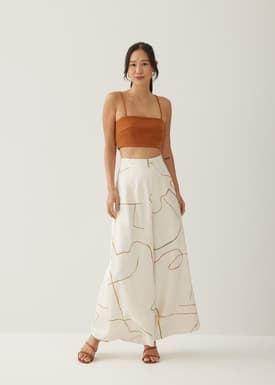 Veneza Wide Leg Pants in Golden Hour