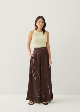 Veneza Wide Leg Pants in Golden Hour