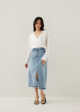 Vanya Relaxed Drape Blouse