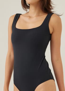 Sevine Padded Jersey Square Neck Bodysuit