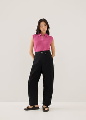 Roslyn Textured Relaxed Collared Tank Top