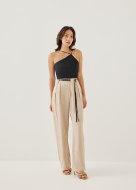 Babeth Padded Jersey Asymmetric Top
