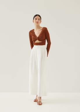 Oaklee Padded Reversible Jersey Crop Top