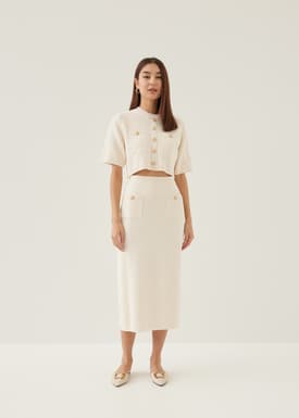 Jorden Knit Column Midi Skirt