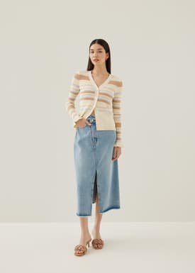 Faiza V-neck Knit Cardigan