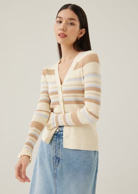 Faiza V-neck Knit Cardigan