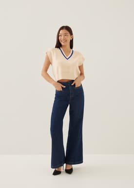 Anisse Loose V-neck Knit Top