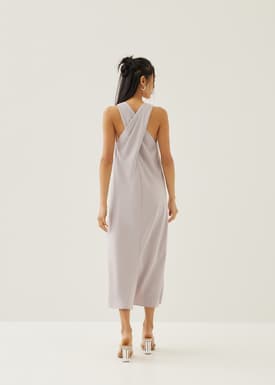 Adelle Satin Cross Back Maxi Dress